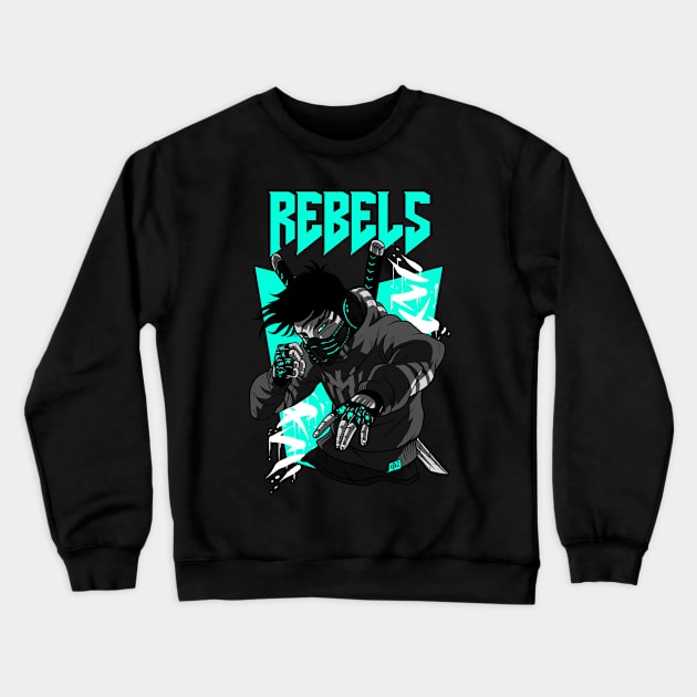Ninja Warrior Rebels Crewneck Sweatshirt by SweetMay